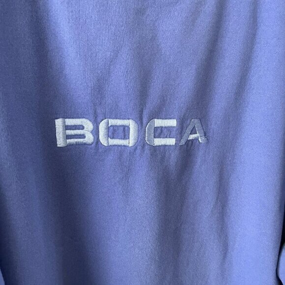 Boca Authentic Crew Neck Pullover Long Sleeve Casual Sweatshirt Blue Large - Picture 6 of 7